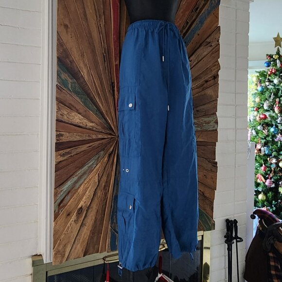 Cinq A Sept Nitsan parachute light blue pants Sz M 5 pockets - Picture 5 of 13